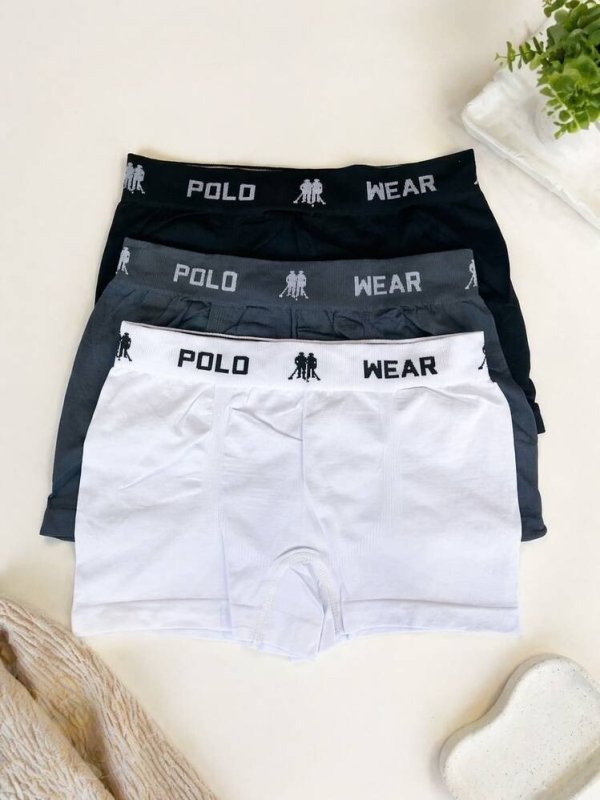 Kit 10 Cuecas Boxer Lisa Polo Wear Sortido (P ao GG)