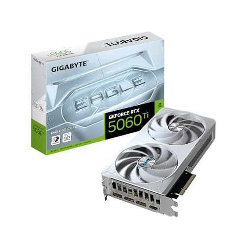 Gigabyte Placa gráfica GeForce RTX 5060 Ti EAGLE OC ICE 8G - 8GB GDDR7