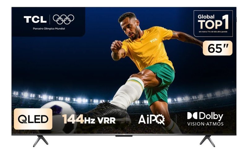 Smart TV TCL 65 Polegadas QLED 4K Google TV 144Hz 65P8K
