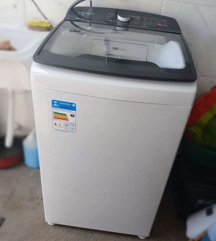 Máquina De Lavar Brastemp Bwf14ab 14kg Smart Sensor 127v