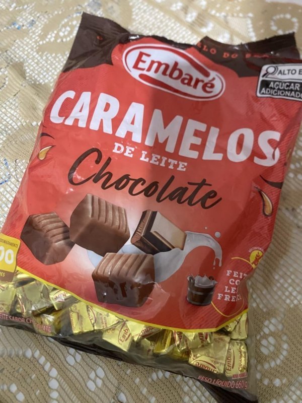 Embaré Caramelos Sabor Chocolate 660g + Frete Grátis