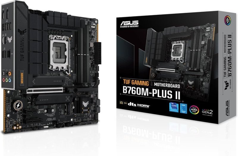 Placa Mãe Asus TUF Gaming B760M-PLUS II, Chipset B760, Intel LGA 1700, mATX, DDR5