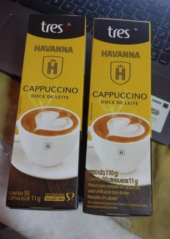 Cápsula de Cappuccino Doce de Leite TRES 3 Corações — 10 unid.