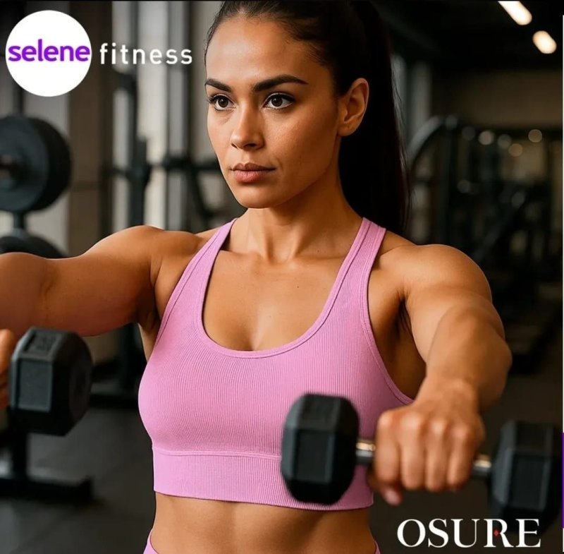 Top Selene Alta Sustentação Sem Costura Fitness Academia