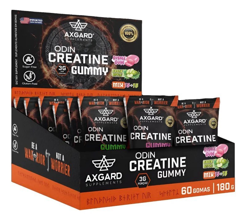 Creatina Gummy Stick Zero Açúcar Axgard – 60 Gummies