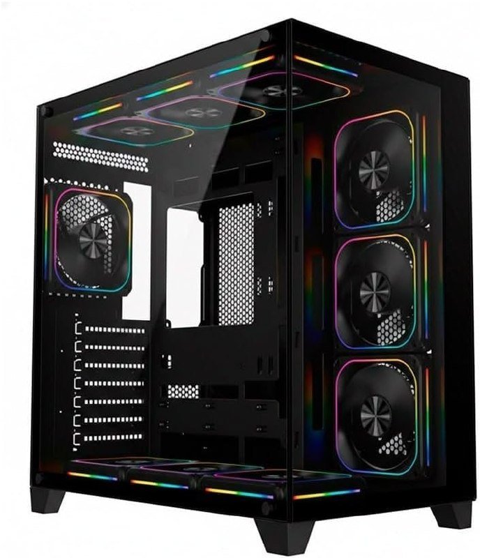 Gabinete Gamer Liketec Zeus V3, ATX, Frontal e Lateral em Vidro Temperado, Sem Fans