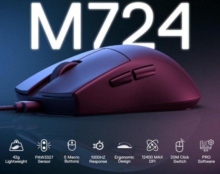 Mouse Redragon K1ng 1K M724 Preto