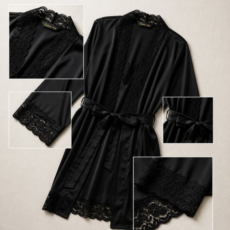 Robe Roupão Hobby Luxo Rendado Microfibra Feminino (7 cores, P ao GG) + Frete Grátis