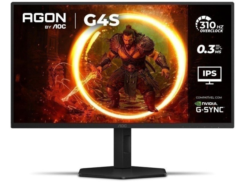 Monitor Gamer Aoc Agon G4s 25" 310Hz 0.3ms, Hdr10, Ips, Base Ajustável, 25G4s/P