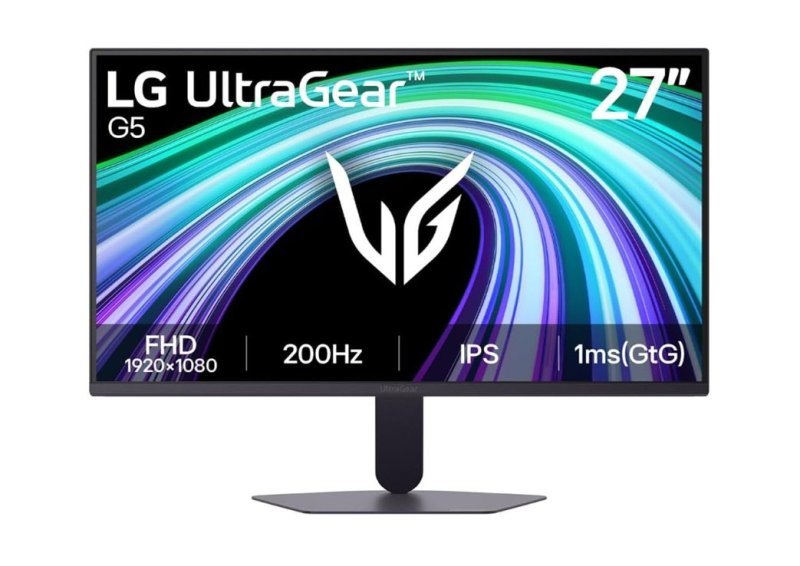 Monitor LG UltraGear™ - Tela IPS de 27”, 200Hz, 1ms (GtG), NVIDIA G-SYNC, Preto