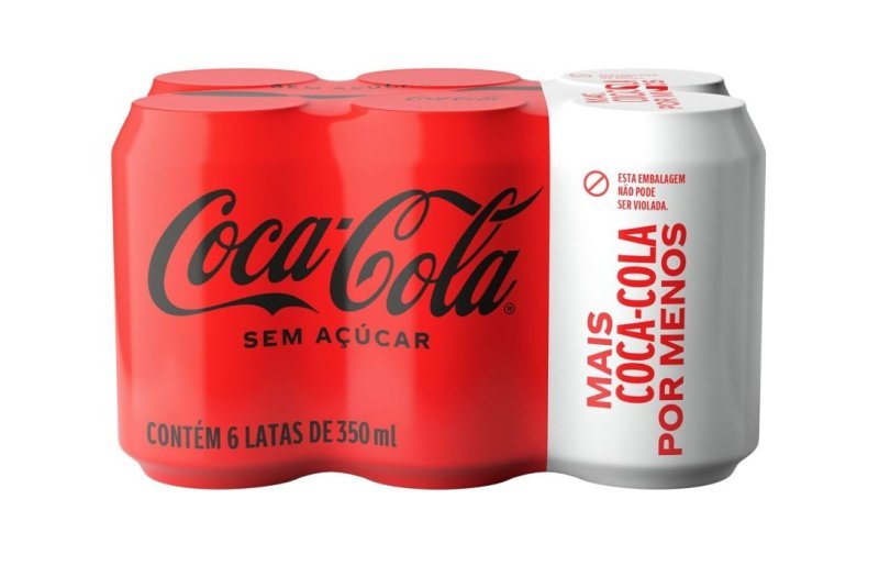 Pack de Coca-Cola sem Açúcar 350Ml 6 unidades