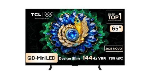 Smart TV TCL 65 Polegadas QLED Mini LED 4K A400M, Preto