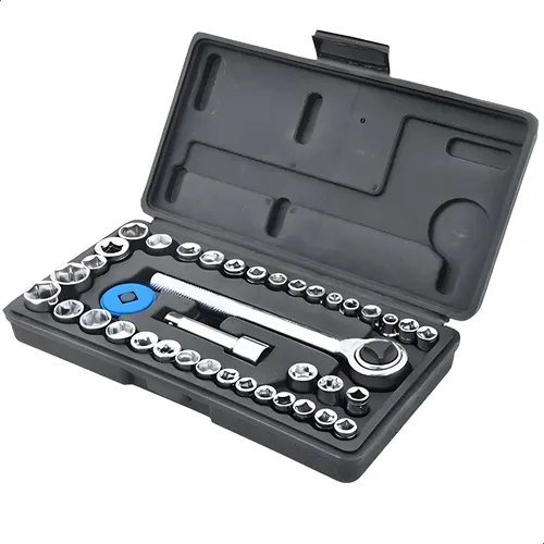 Jogo Soquete Sextavado Hutz 40 Peças Aço Carbono 21mm Cromado