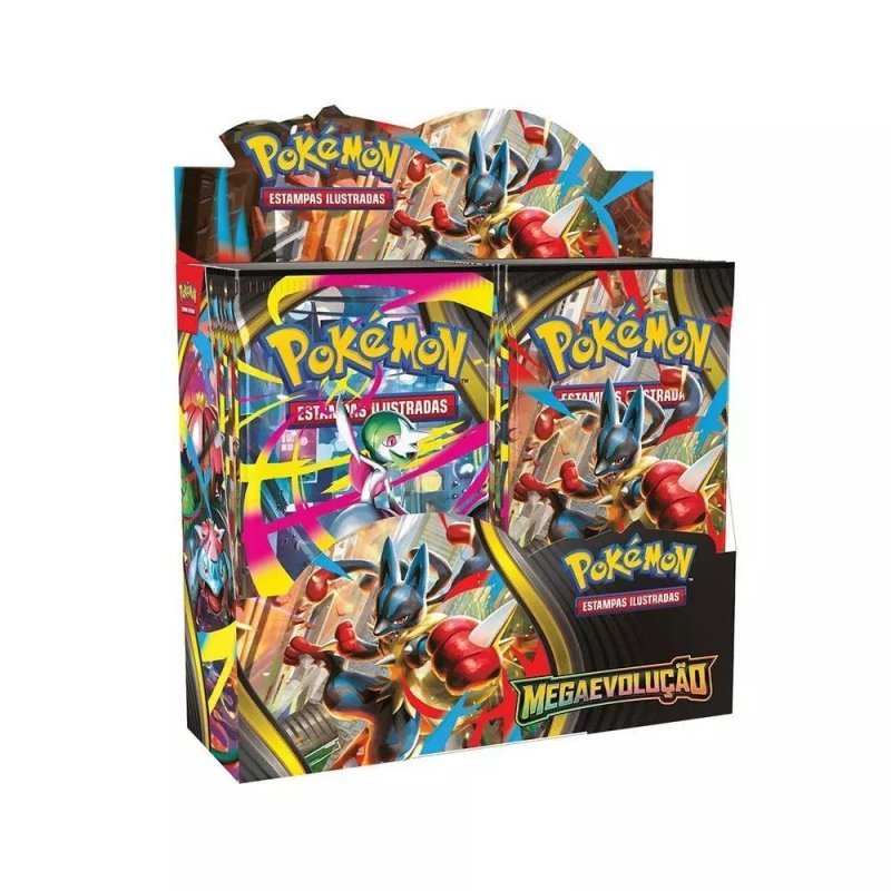 Cartas Booster Pokémon Copag Megaevolução - Display com 36 Pacotes