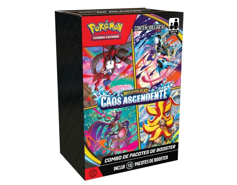 Pokémon TCG: Mega Evolução - Caos Ascendente - Booster Bundle - Português