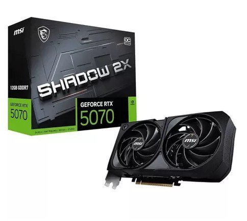Placa de Vídeo NVIDIA GeForce MSI RTX5070 Shadow OC 2X 12GB