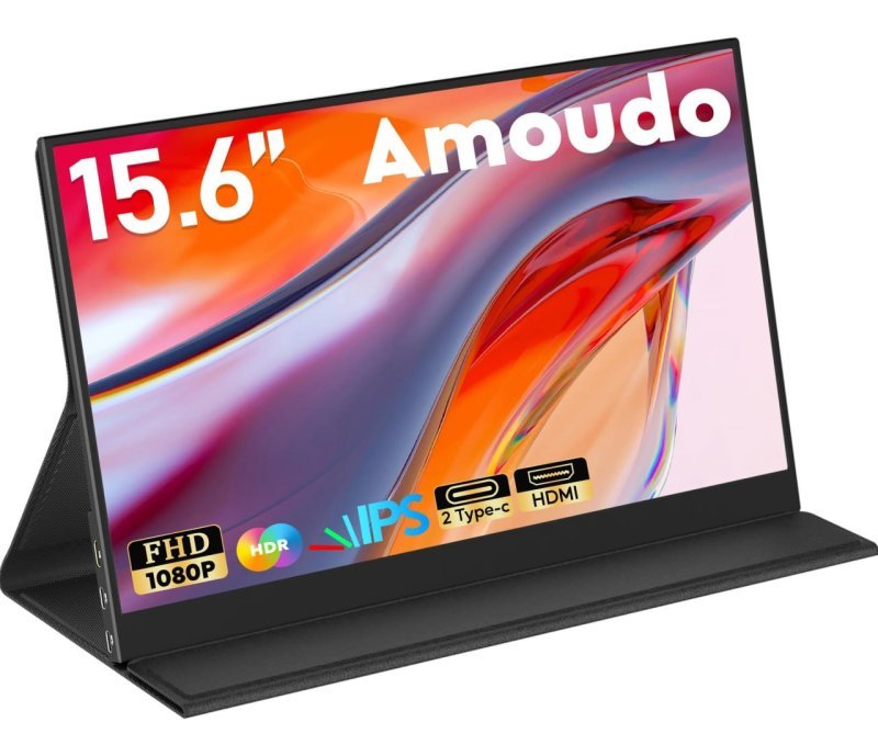 Monitor portátil Amoudo 15.6 1920x1080p display móvel ips