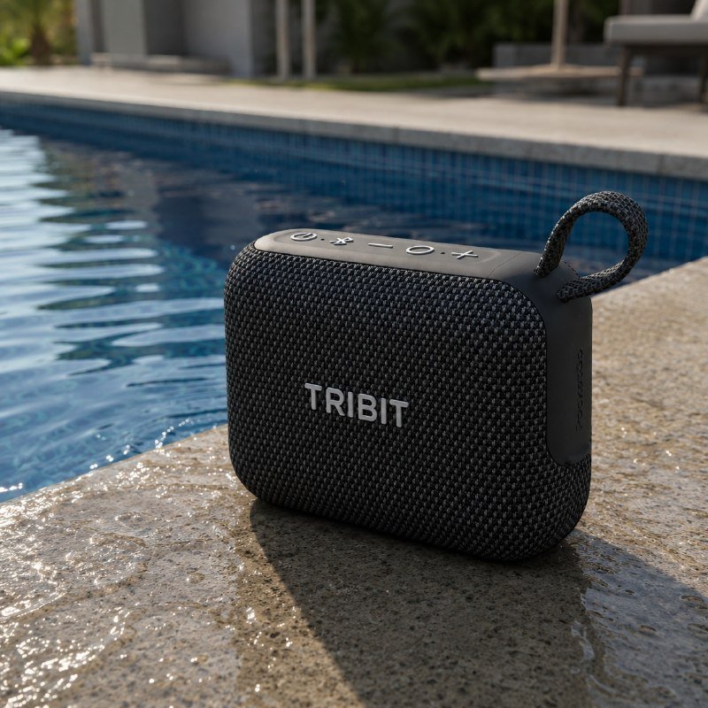 Caixa de Som Portátil Bluetooth Tribit PocketGo Ip68 à Prova d'Água Bt6.0 com Microfone Integrado Tws