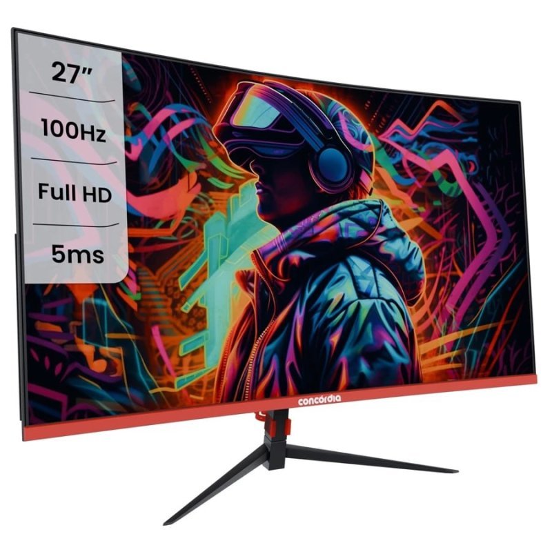 Monitor Gamer Curvo Concórdia CZ270F 27" 100Hz Full HD