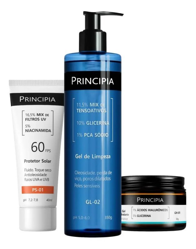 Kit Principia GL-02 + GH-01 + PS-01 – Todo Tipo de Pele
