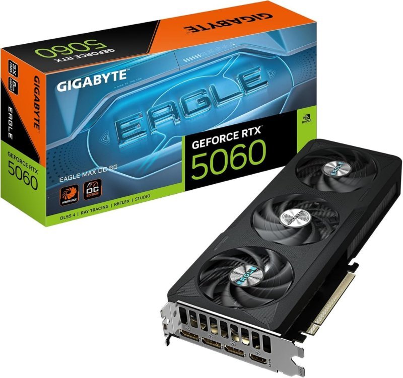 Gigabyte RTX 5060 Eagle Max OC Placa de Vídeo 8GB GDDR7 NVIDIA GeForce