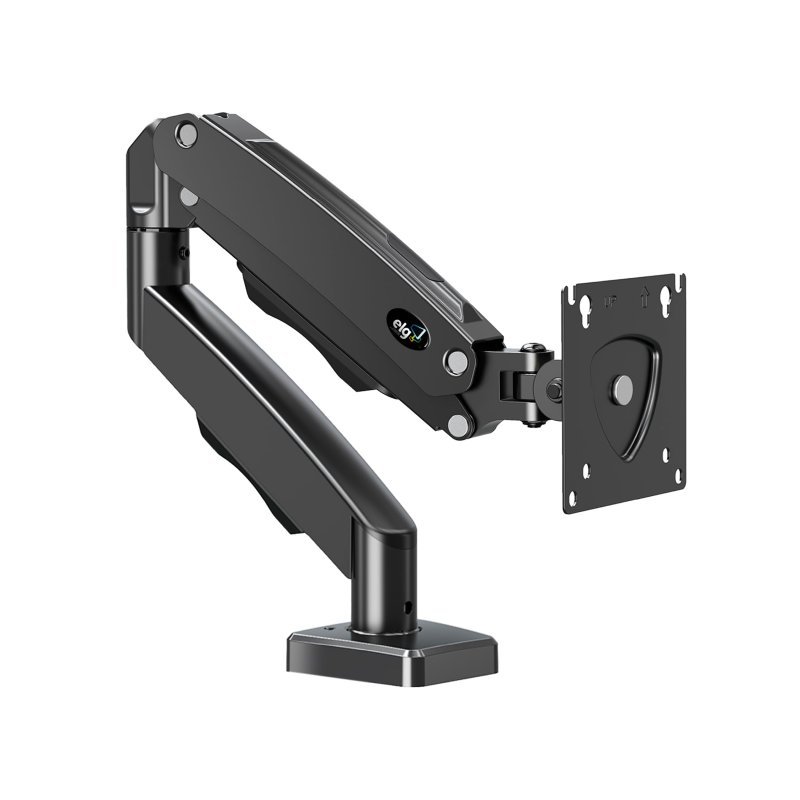 ELG, F80N, Suporte Articulado de Mesa, Pistão a Gás, Design Compacto e Retrátil, Ergonômico, Monitores 17'' a 35'', 2kg a 9kg, Preto