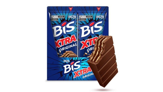 Cx com 24 Un. Lacta Bis Xtra ao Leite 45g com Frete Grátis
