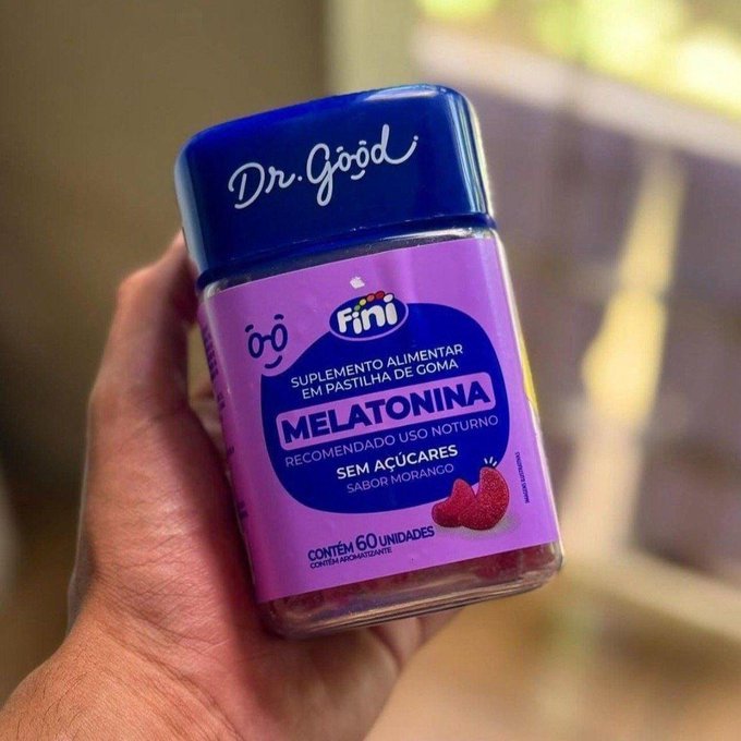 Kit com 2x Melatonina Dr. Good Fini Morango 60 Gomas + Frete Grátis