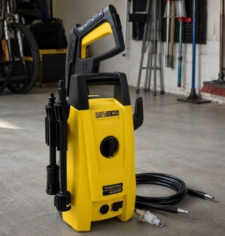 Lavadora De Alta Pressão Master 42545 Jato Regulável 1500psi Com 1200w Amarelo E Preto Tramontina