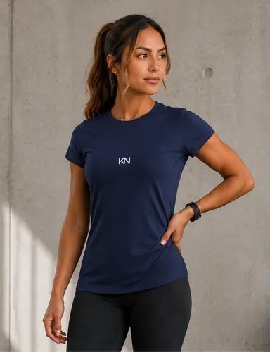 Camiseta Feminina Dry Fit Térmica Academia Fitness Koenig Azul-marinho Liso G