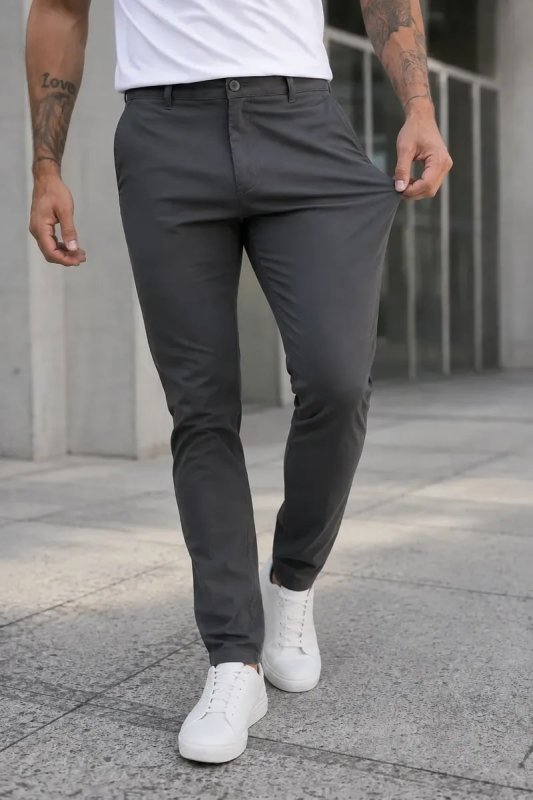 Calça Sarja Masculina Slim Elastano Bolso Faca Esporte Lycra