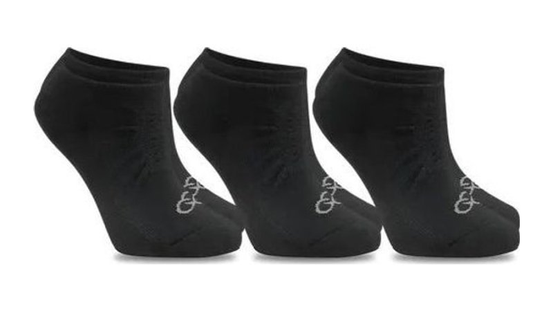 Kit Com 3 Pares De Meias Unissex Olympikus Invisível Meia Nf