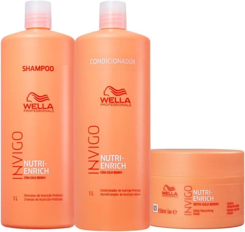 Wella Professionals Invigo Nutri-Enrich Máscara P - Kit 3 Produtos - Nutrição Capilar