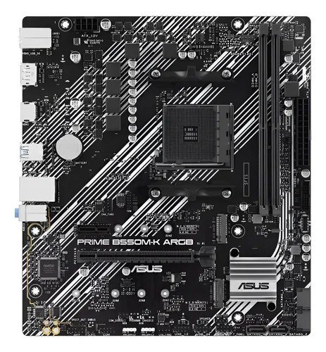 Placa-mãe Gamer Asus Prime B550m Argb Am4 Ddr4 Pcie 4.0 Preto