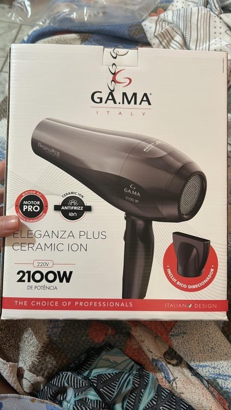 GAMA ITALY Secador de Cabelo Gama Eleganza Plus Ceramic Ion 2100W 220v + Frete Grátis