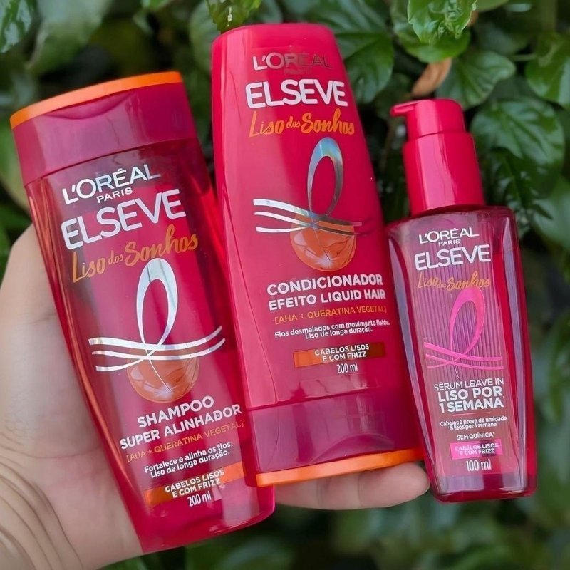 L'Oréal Paris Elseve Liso dos Sonhos Kit Shampoo, Condicionador e Sérum