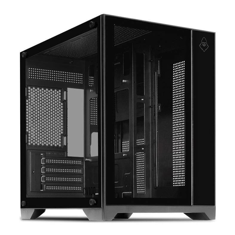 Gabinete Gamer Mancer CV100 Aquário Mid-Tower – Preto