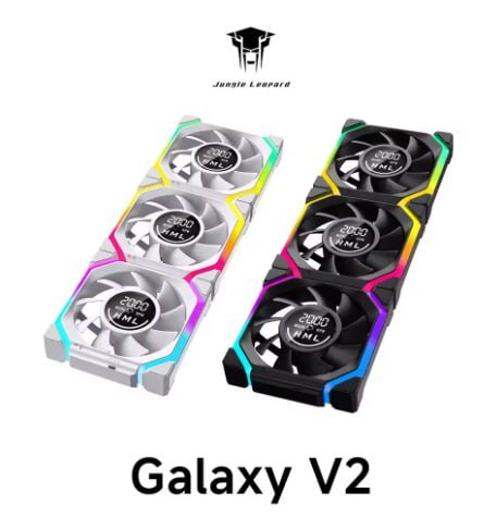 Galaxy v2 ventilador display de velocidade modular emenda sem fio cpu kit refrigerador de ar ventiladores argb 120mm