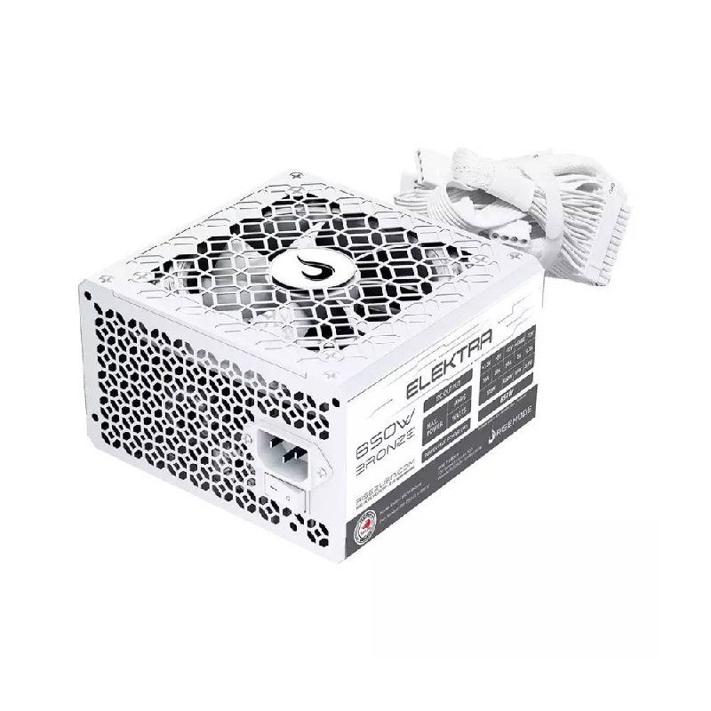 Fonte Gamer Rise Mode Elektra 650W 80 Plus Bronze PFC Ativo Branco - RM-PSU-ELK-650-W