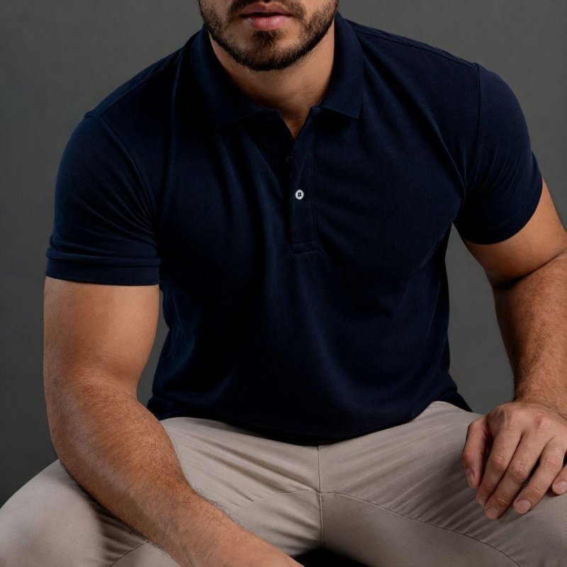 Camiseta Polo Lisa Masculina Piquet Diversas Cores Verão (P ao GG)