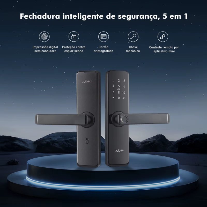 Fechadura Smart Coibeu (Digital + Senha / Tuya)