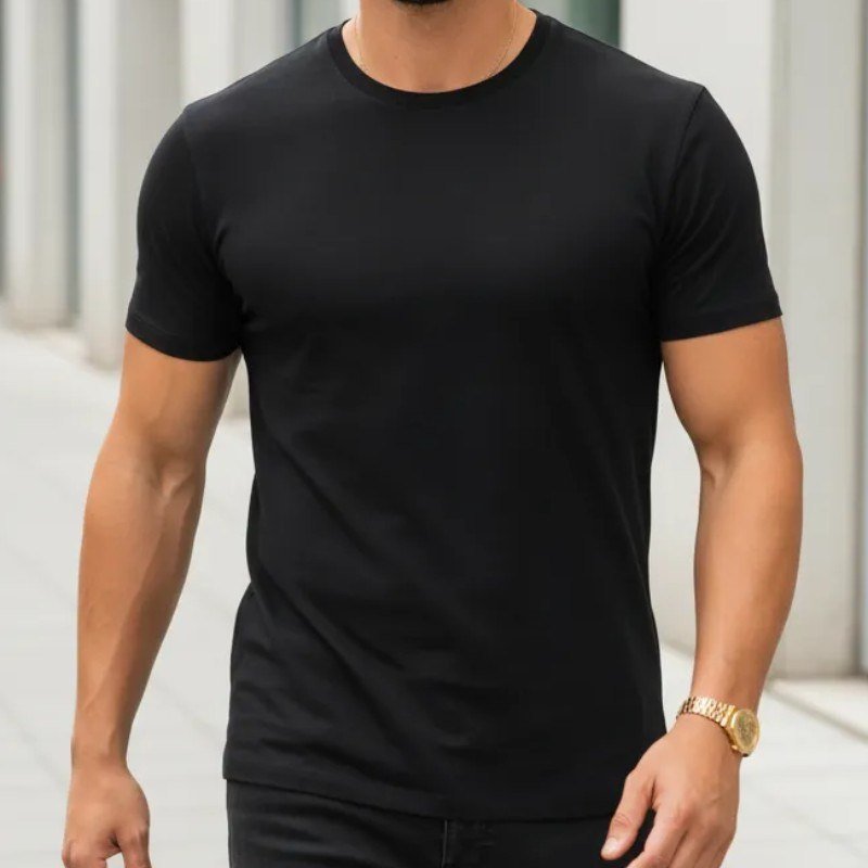 Camiseta Básica Masculina Algodão Lisa Malha Peruana Premium (P ao G1)