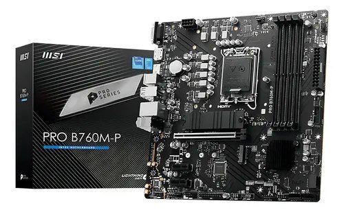 Placa Mãe Msi Pro B760 M - P, Lga 1700, Ddr5, Matx Preto