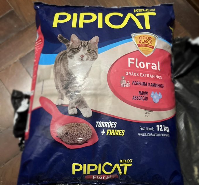 AREIA PERFUMADA PRO BICHANO - Pipicat Granulado Sanitário Floral 12kg