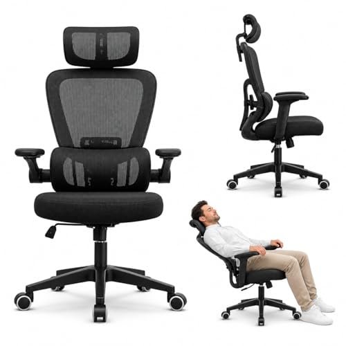 ITS Imports Cadeira de Escritório Presidente Ergonômica Preta