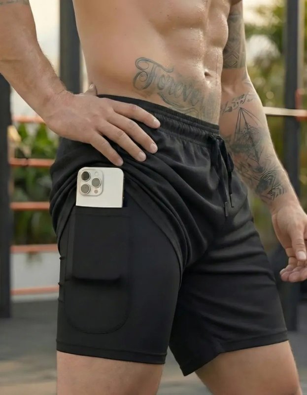 Shorts Dry Fit 2 Em 1 Compressão (4 Cores) (P ao GG)
