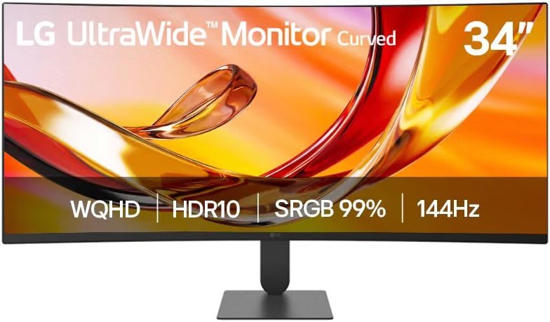 Monitor LG UltraWide 34" 2K WQHD Curvatura 1800R 144hz 34U620B + Frete Grátis