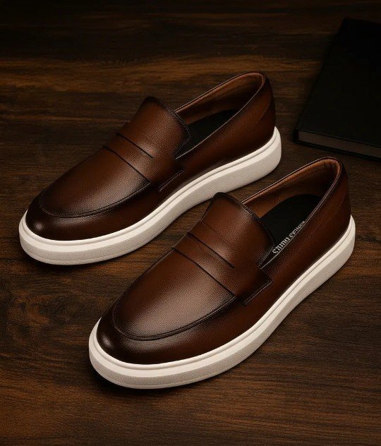 Sapato Loafer Masculino Mocassim Couro Casual Comfort Luxo + Frete Grátis