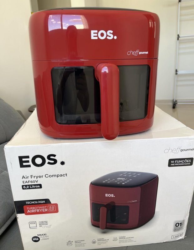 Fritadeira Sem Óleo Air Fryer Eos Chef Gourmet 6.2 Litros