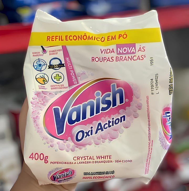 Tira Manchas em Pó Vanish Crystal White Oxi Action 400g